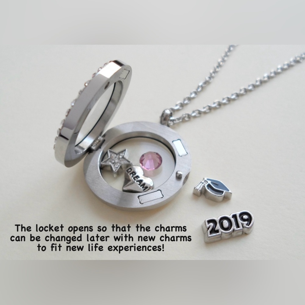 $1 Silver Grandpa Memorial Floating Charm~New~$1 WITH ANY $10 ORDER OR MORE - Picture 13 of 13